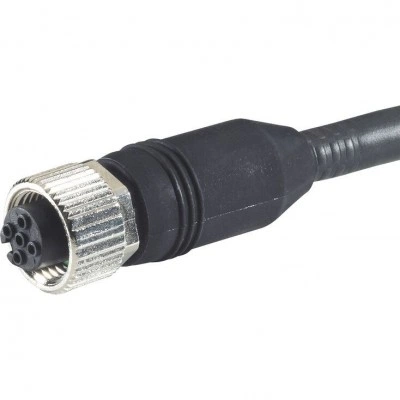 Mating connectors for sensors and valves with connector “K24”, “K35” and “K72”, M12 x 1, with assembled connection line, cable and mating connector shielded VT-SSPA1-1X/M12