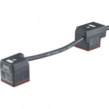 Double mating connectors for valves with two solenoids and connector “K4”, with assembled connection line 4P Z61 +