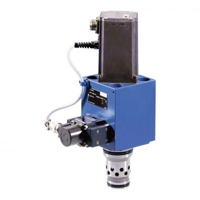 Directional high-response cartridge valve, pilot-operated, with integrated electronics (OBE) 2WRCE…S Directional high-response cartridge valve, pilot-operated, with integrated electronics (OBE) 2WRCE…S