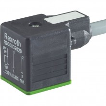Mating connectors for valves with connector “K4”, without circuitry, standard, with assembled connection line 3P Z4 +