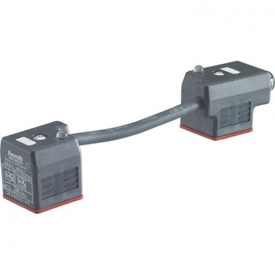 Double mating connectors for valves with two solenoids and connector “K4”, with indicator light and line connection M12 x 1 3P Z60L Double mating connectors for valves with two solenoids and connector “K4”, with indicator light and line connection M12 x 1 3P Z60L