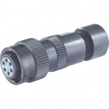 Mating connectors for valves with round connector, 6-pole, connection compatible with VG 95328 (for servo valves) 6P KPTC6