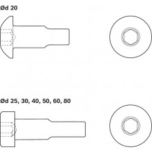 Locating screws for standard linear bushings