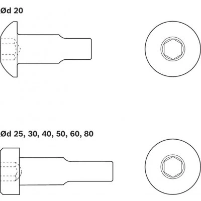 Locating screws for standard linear bushings