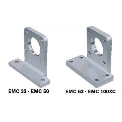 Foot mounting for mounting on the cover or timing belt side drive